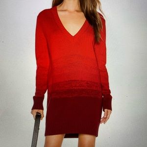 Lovers and Friends Rocket Sweater Dress.  Red Ombré.  Size Medium.